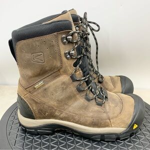 Keen Boots Men Size 8.5 Shoes Summit County III Brown Leather Dry Waterpoof Tall
